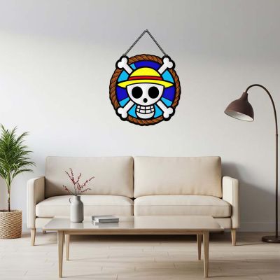 Anime Theme Wooden Wall Hanging for Kids' Bedroom, Living Room & Playrooms Birthday Return Gift For Kids & Anime Lover (One Piece369)